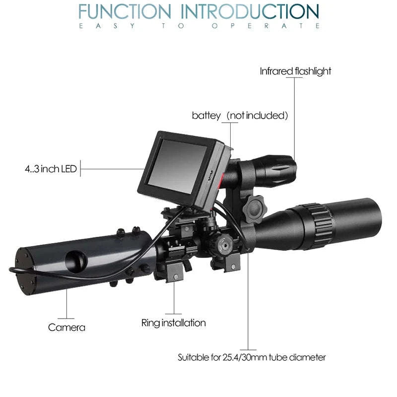 850nm Infrared LED Night Vision Scope Sight-black / United States