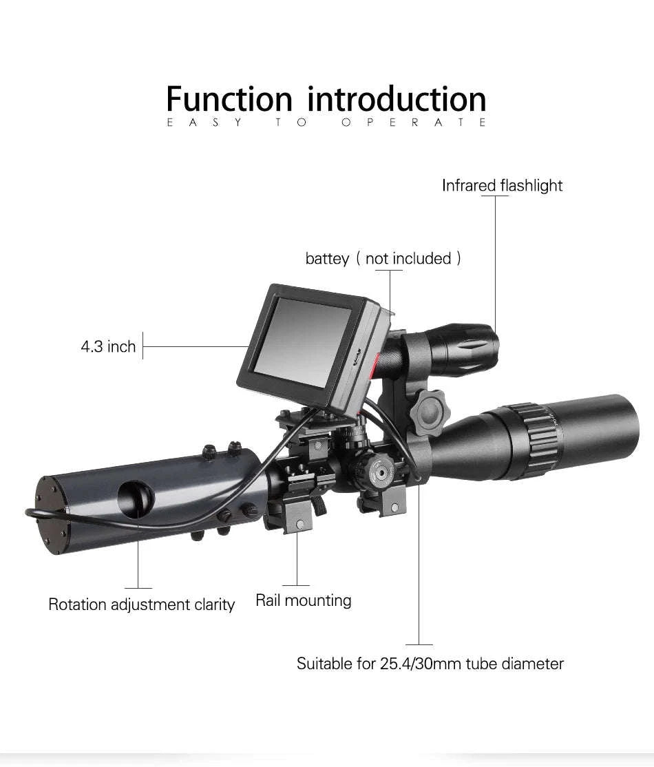 850nm Infrared LED Night Vision Scope Sight-black / United States