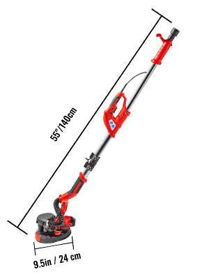 850W Electric Drywall Sander with Variable Speed & Dust Collection-United States
