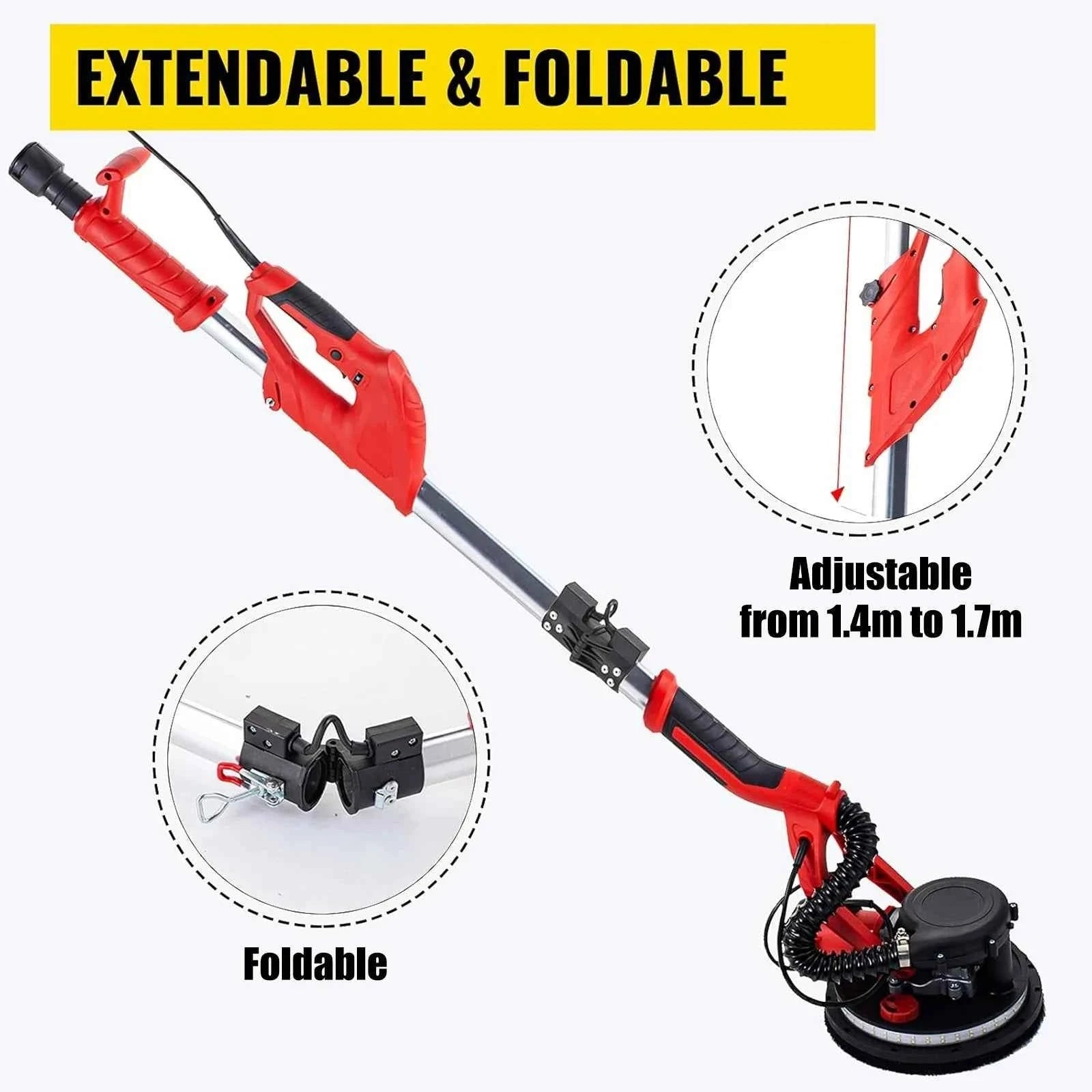 850W Variable Speed Drywall Sander with Telescope Handle-spain