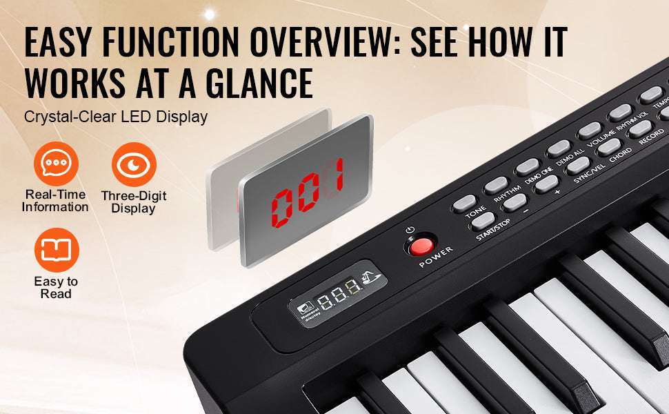 88-Key Digital Piano Keyboard with Stand, 1000 Tones & Bluetooth-Without Stand / spain