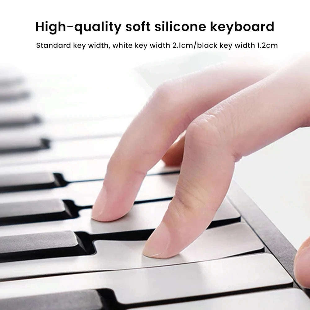 88 Keys Roll Up Piano Keyboard with Speaker Portable Foldable-88 Keys / france