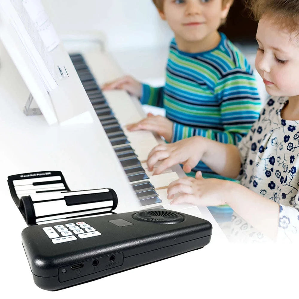 88 Keys Roll Up Piano Keyboard with Speaker Portable Foldable-88 Keys / france