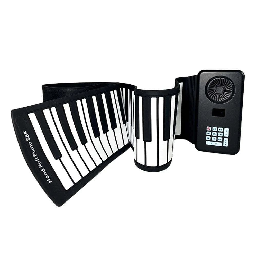 88 Keys Roll Up Piano Keyboard with Speaker Portable Foldable-88 Keys / france