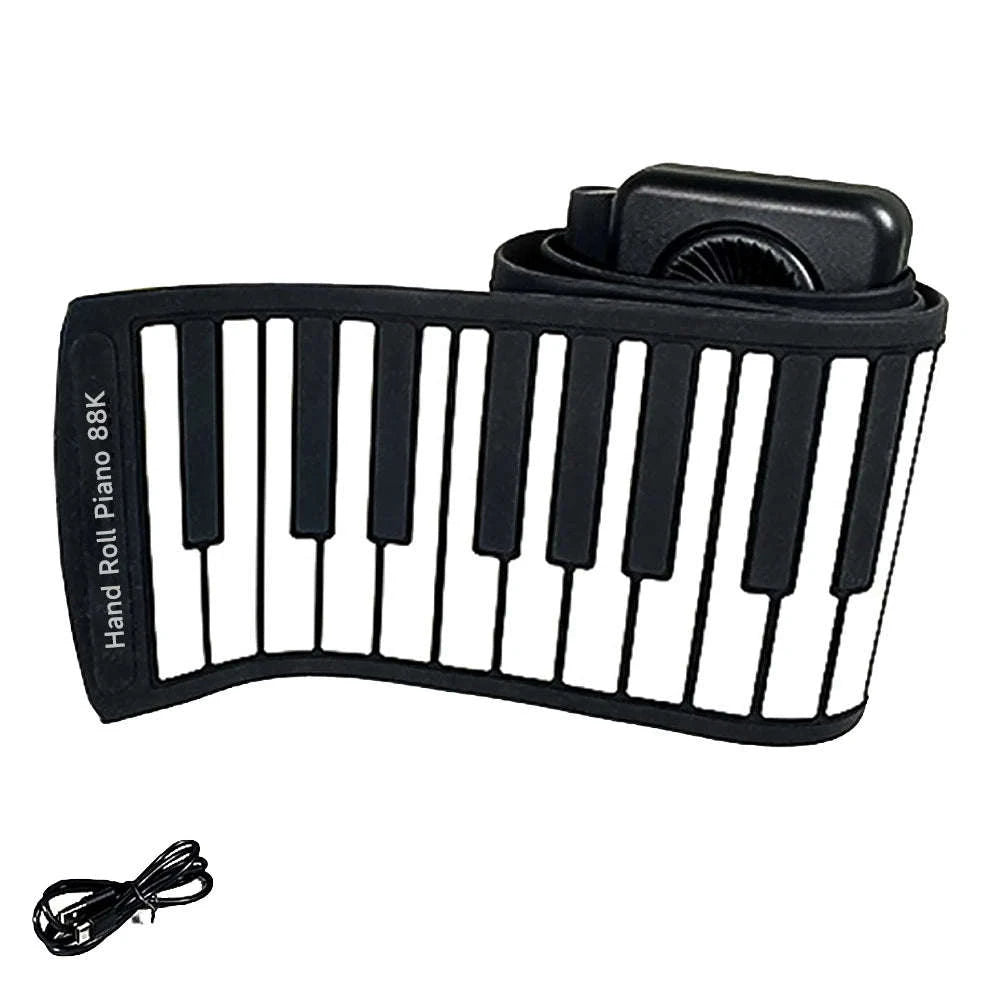 88 Keys Roll Up Piano Keyboard with Speaker Portable Foldable-88 Keys / france