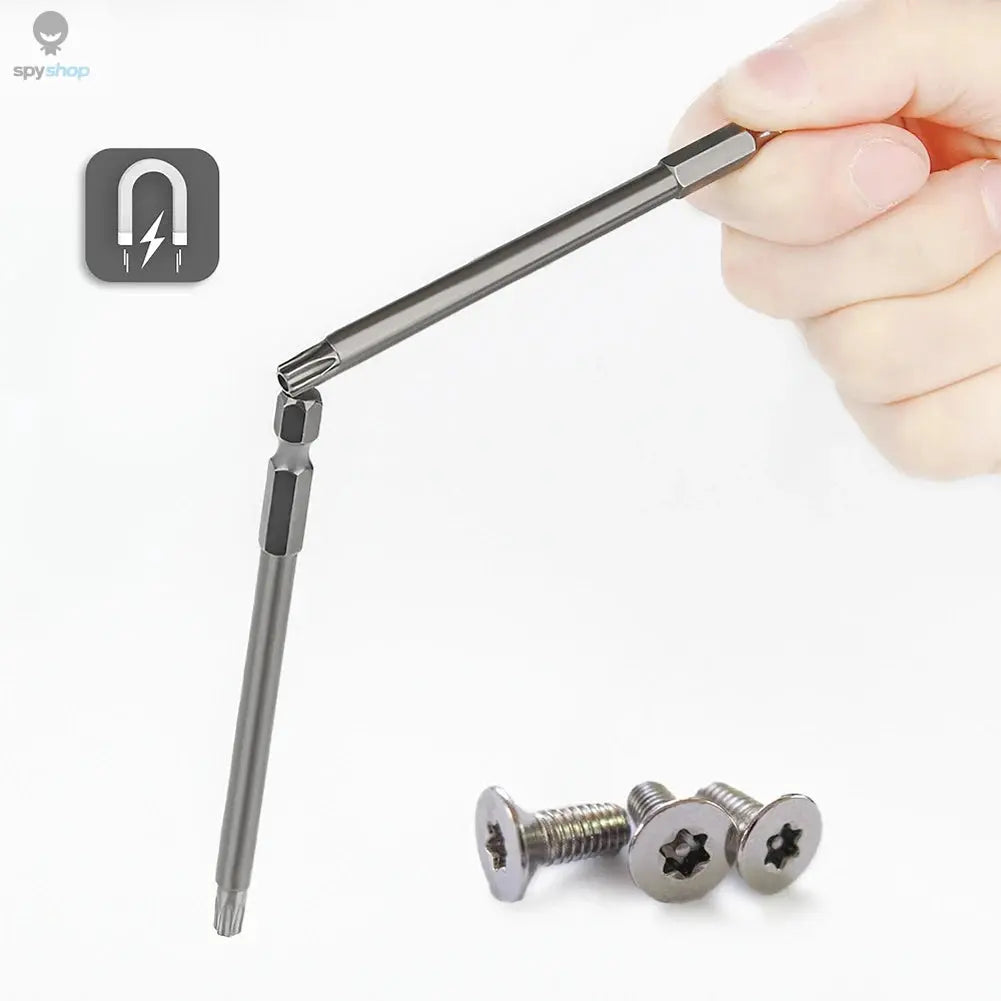 8Pcs Torx Screwdriver Bit 1/4'' Shank Hex Wind Drill Head 150mm 200mm Screw Wrench Magnetic Star T8 T10 T15 T20 T25 T27 T30 T40