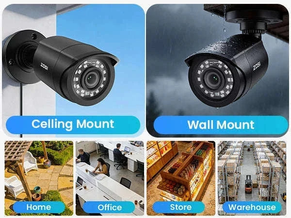 8CH 1080P Wired Security Camera System with DVR-8CH DVR x 4 Cameras / 500g / spain