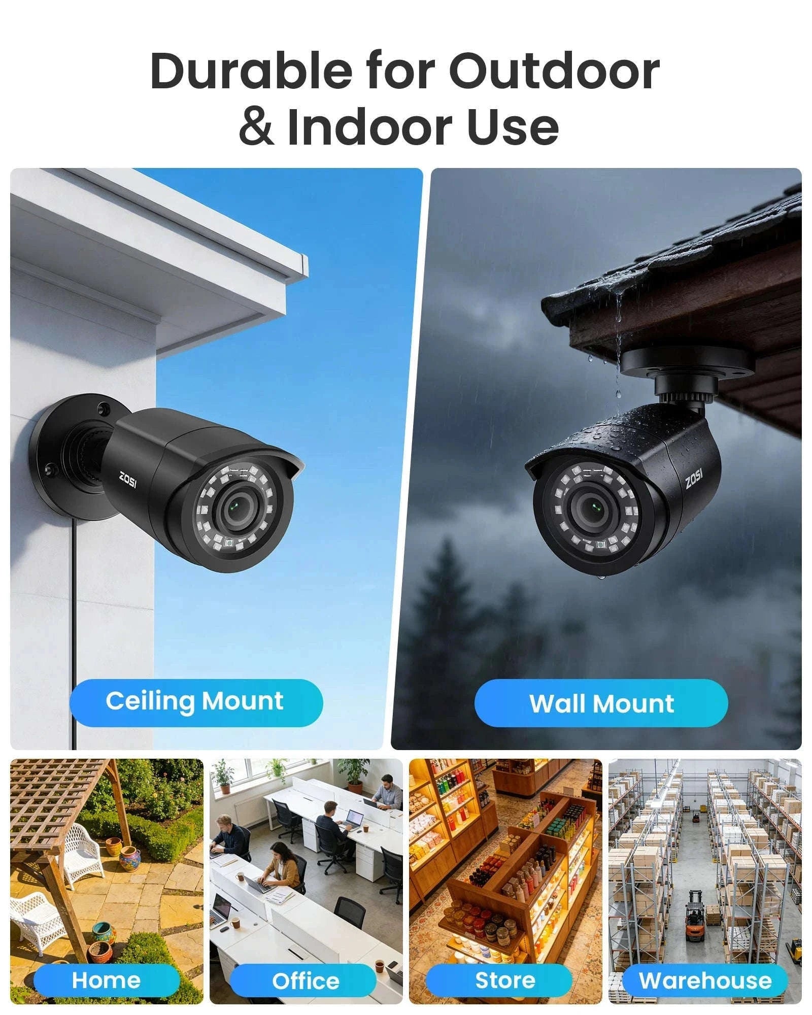 8CH 1080P Wired Security Camera System with DVR-8CH DVR x 4 Cameras / 500g / spain