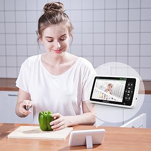 5-palcový HD video detský monitor so 4-násobným zoomom