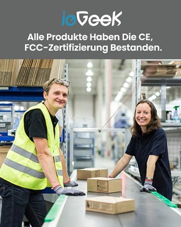 ieGeek 2K 3MP 360° PTZ HD Outdoor Solar Surveillance Camera, Outdoor Battery with PIR Motion Sensor, Colour Night Vision