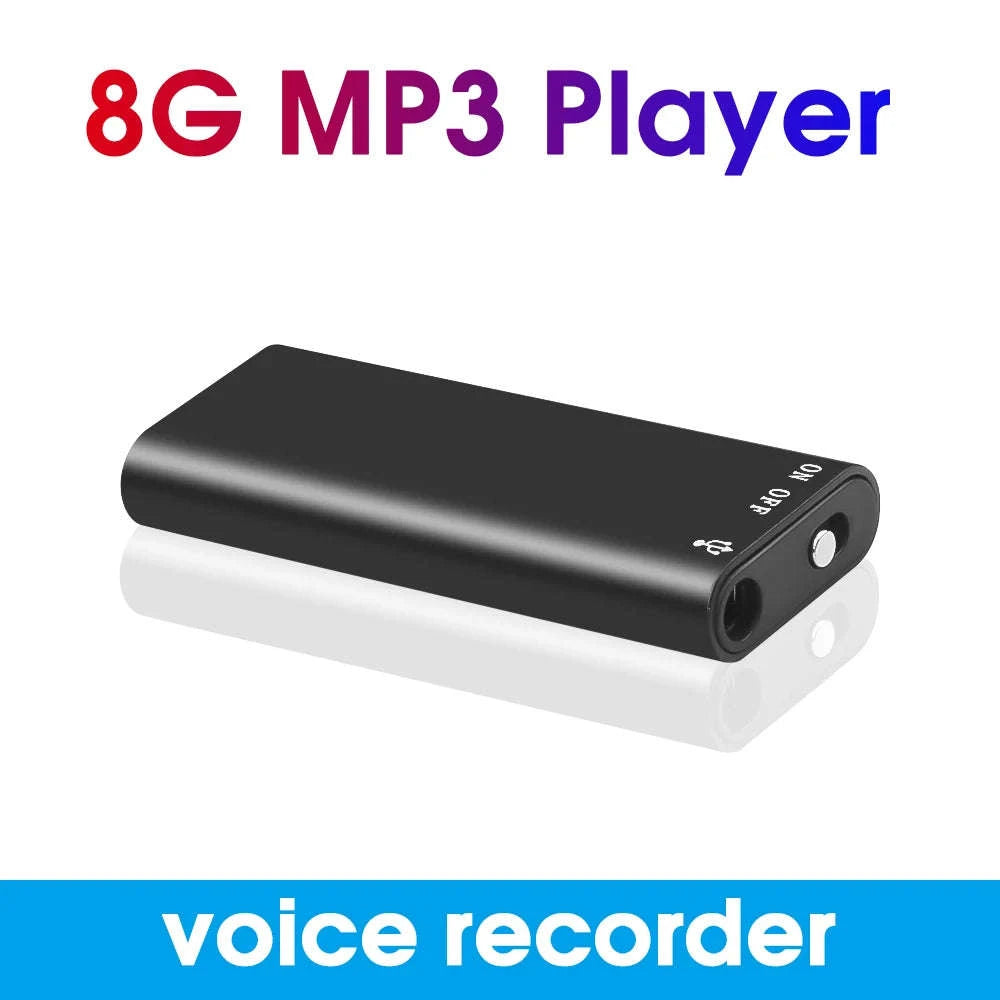 8GB Professional Voice Recorder Digital Audio Mini Dictaphone + MP3 Player Recorder Pen Dictaphone-Default Title