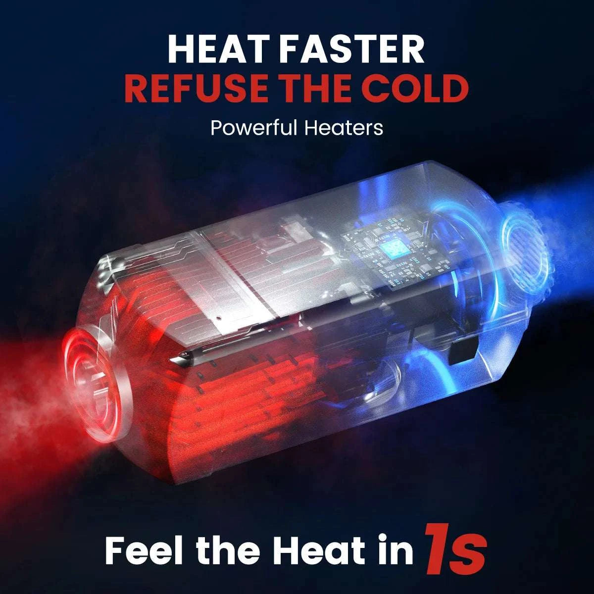 8KW 12V Diesel Air Parking Heater with Remote & LCD Display-Carbon Black with BT / United States