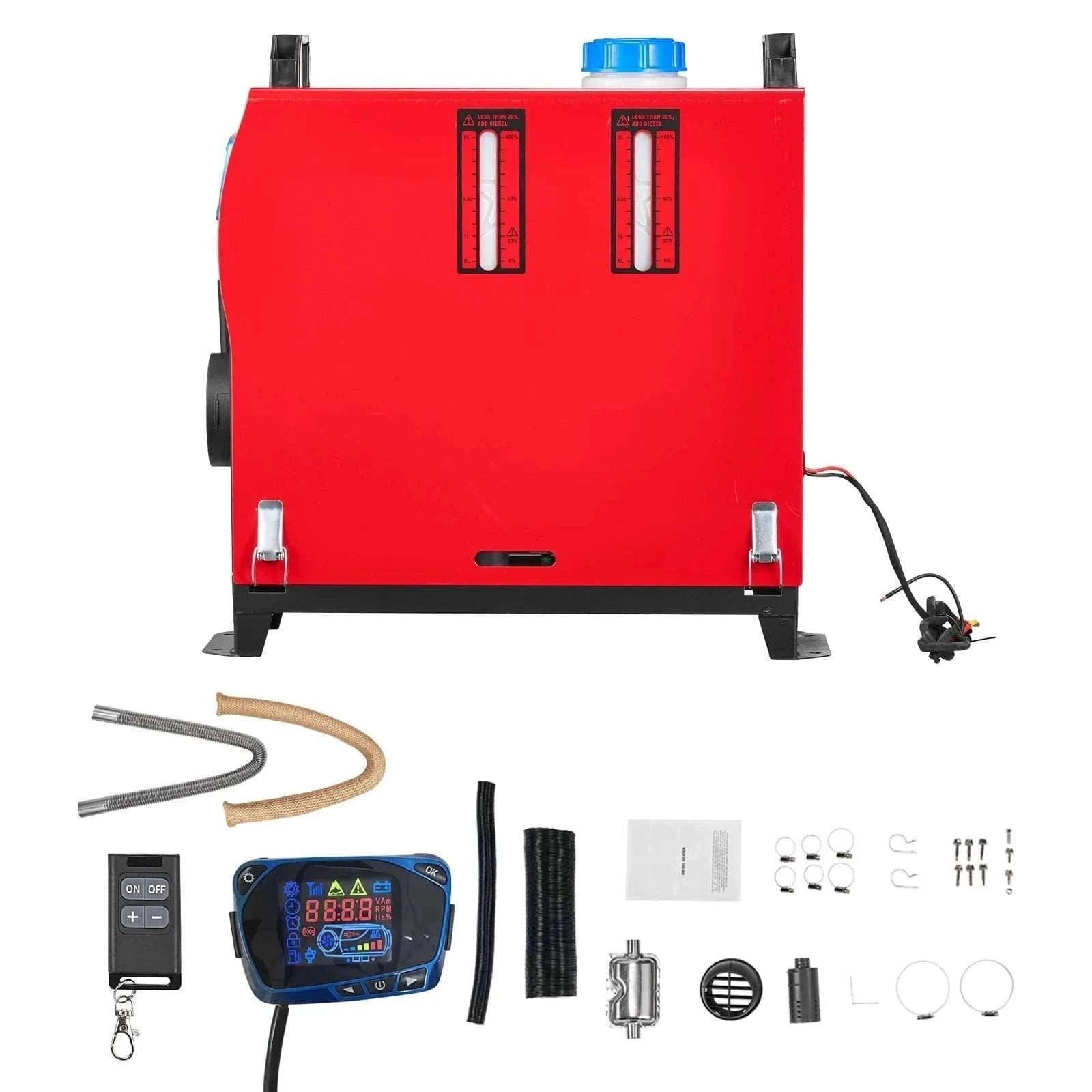 8KW Diesel Air Heater 12V-24V with Remote Control for RV Truck Camper-vertical / United States