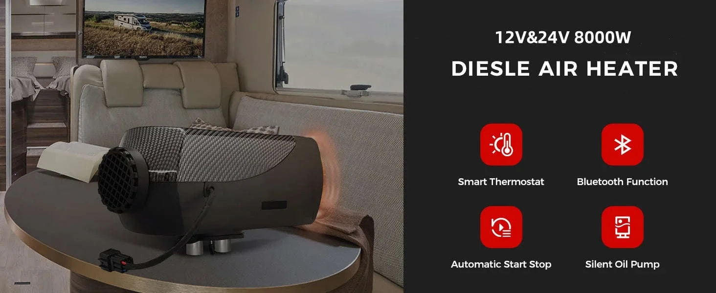 8KW Diesel Air Heater for RVs, Garages, Motorhomes-12V 24V 8KW / CZECH REPUBLIC