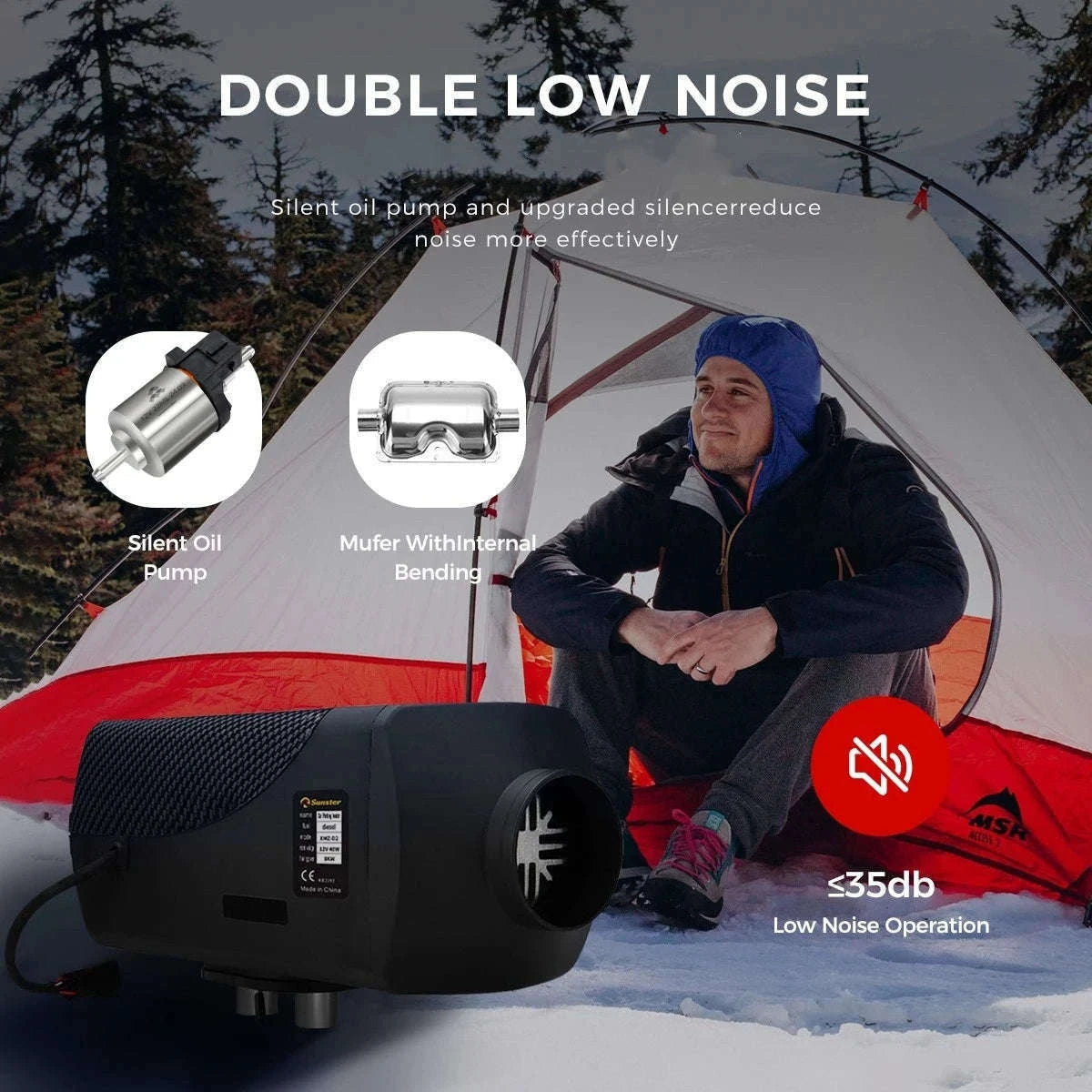 8KW Diesel Air Heater with Bluetooth App, LCD and Remote-12V 24V 8KW / CZECH REPUBLIC