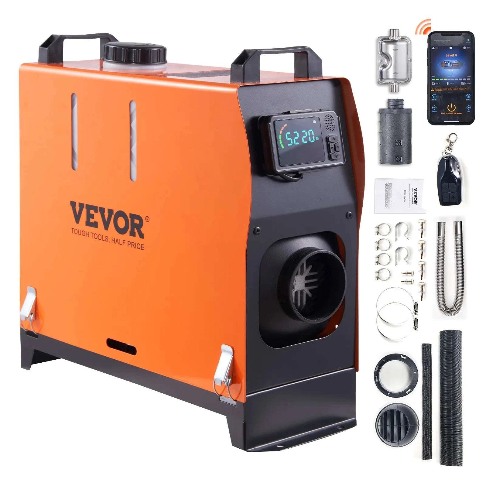 8KW Diesel Air Heater with Bluetooth Control for RV, Camper, Boat-8KW Bluetooth / spain