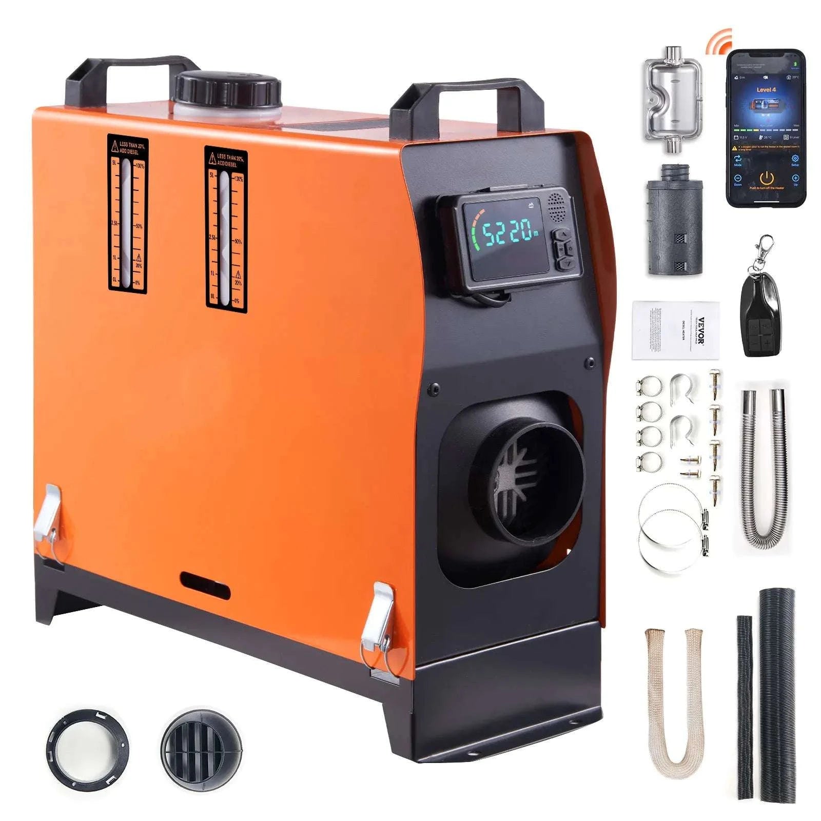 8KW Diesel Air Heater with Bluetooth Control for RV, Camper, Boat-8KW Bluetooth / spain