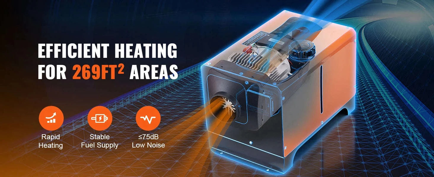 8KW Diesel Air Heater with Remote and LCD Control-GERMANY