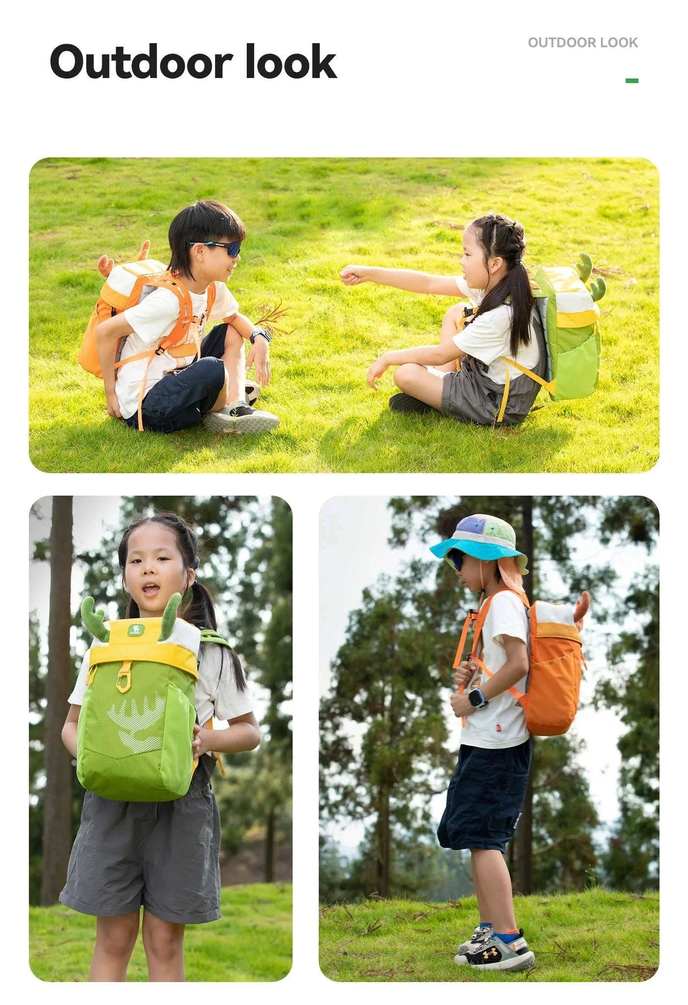 8L Kids Lightweight Hiking Backpack Breathable Nylon Daypack-60012801