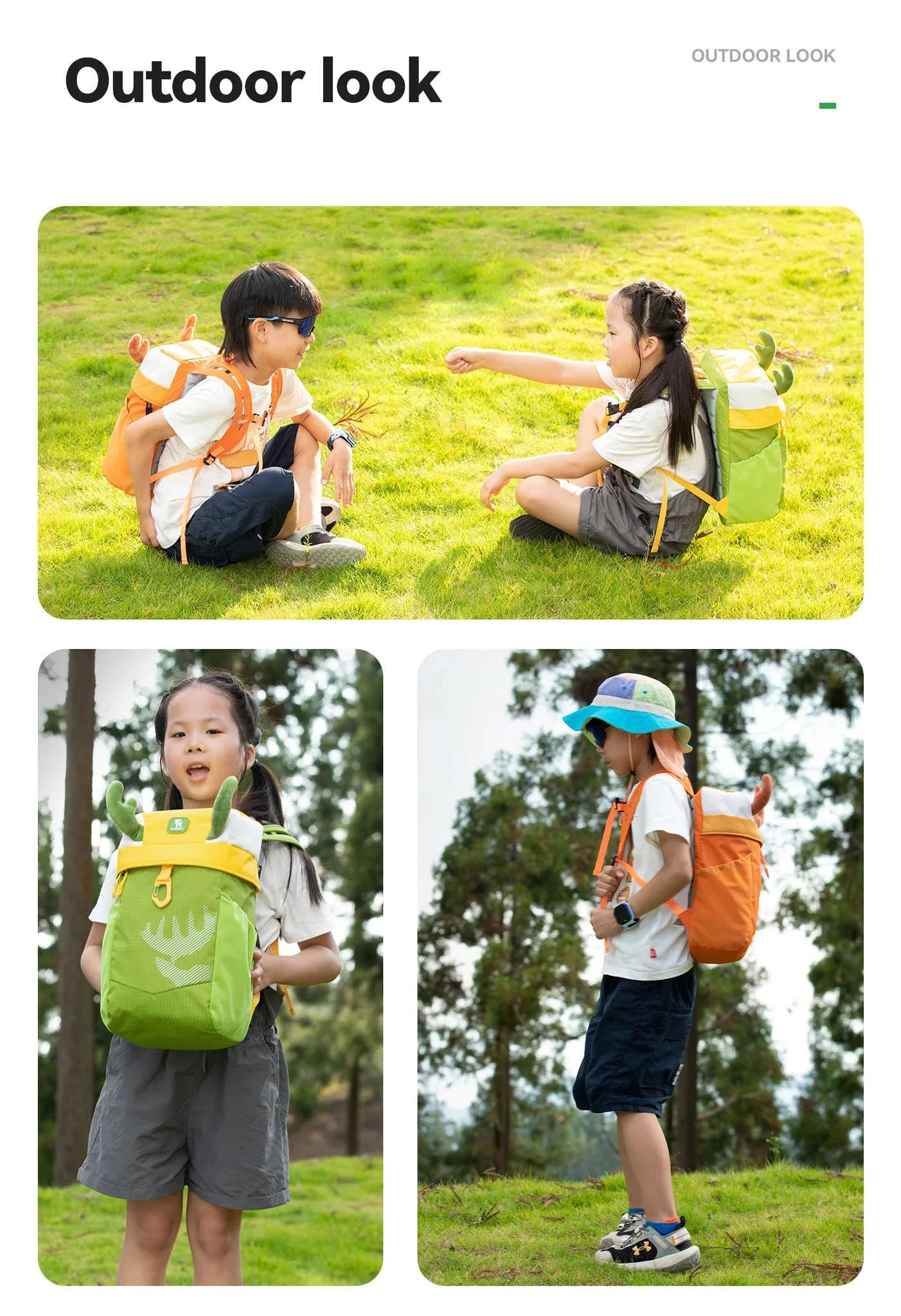 8L Kids Lightweight Hiking Backpack Breathable Nylon Daypack-60012801