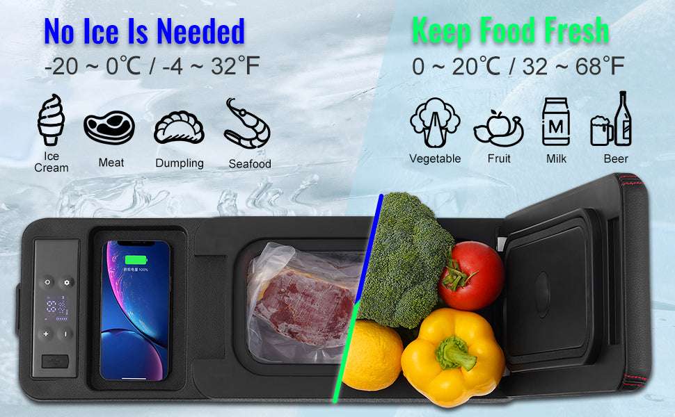 8L Portable Car Refrigerator with Fast Cooling and App Control-8L / United States