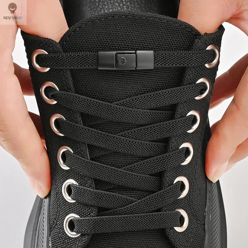 8mm No Tie Shoe Laces Press Lock Shoelaces Without Ties Elastic Laces Sneaker Kids Adult Widened Flat Shoelace for Shoes Spy-shop.com