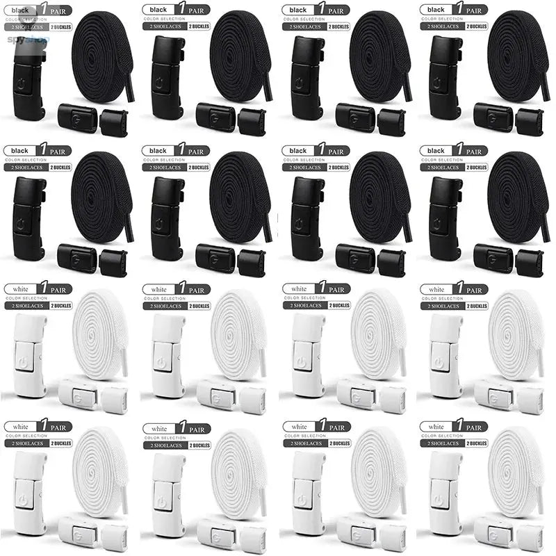 8mm No Tie Shoe Laces Press Lock Shoelaces Without Ties Elastic Laces Sneaker Kids Adult Widened Flat Shoelace for Shoes Spy-shop.com