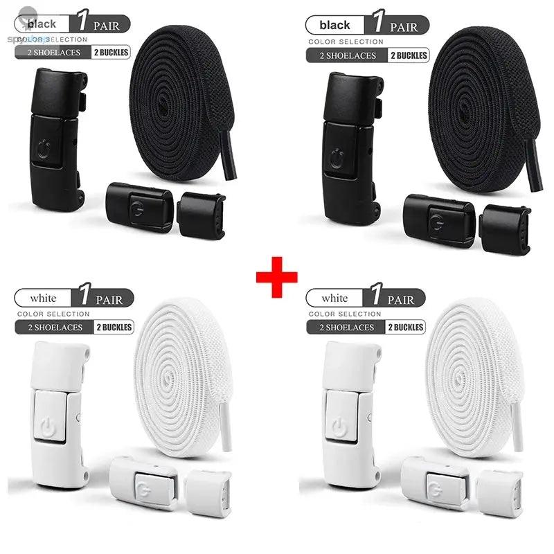 8mm No Tie Shoe Laces Press Lock Shoelaces Without Ties Elastic Laces Sneaker Kids Adult Widened Flat Shoelace for Shoes Spy-shop.com