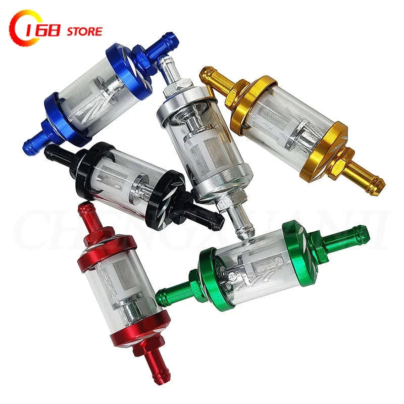 8mm CNC Fuel Filter for Motorcycle, ATV & Pit Bike-Red