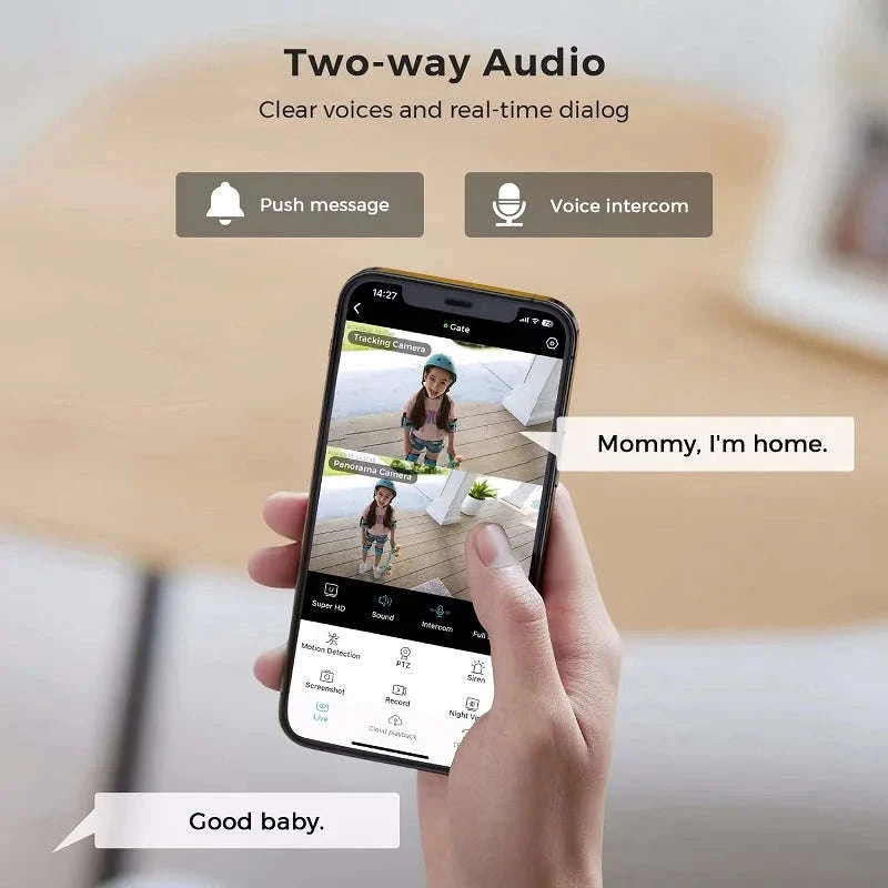 8MP 4G or WiFi Dual Lens Outdoor PTZ Security Camera-WIFI Camera / 100V-240V US Plug