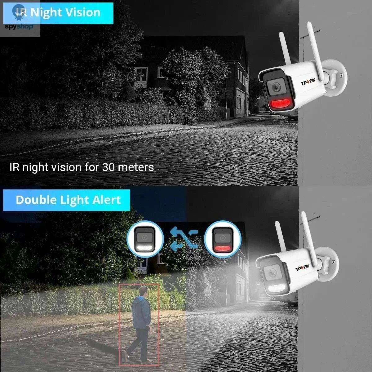 8MP 4K Outdoor Surveillance Camera with AI Detection-8MP 128G TF Card / EU Plug / CHINA