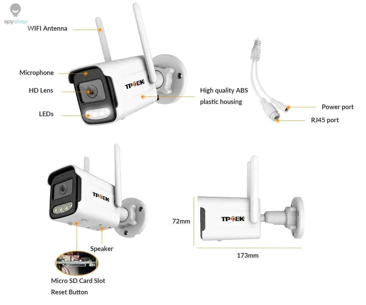 8MP 4K Outdoor Surveillance Camera with AI Detection-8MP 128G TF Card / EU Plug / CHINA