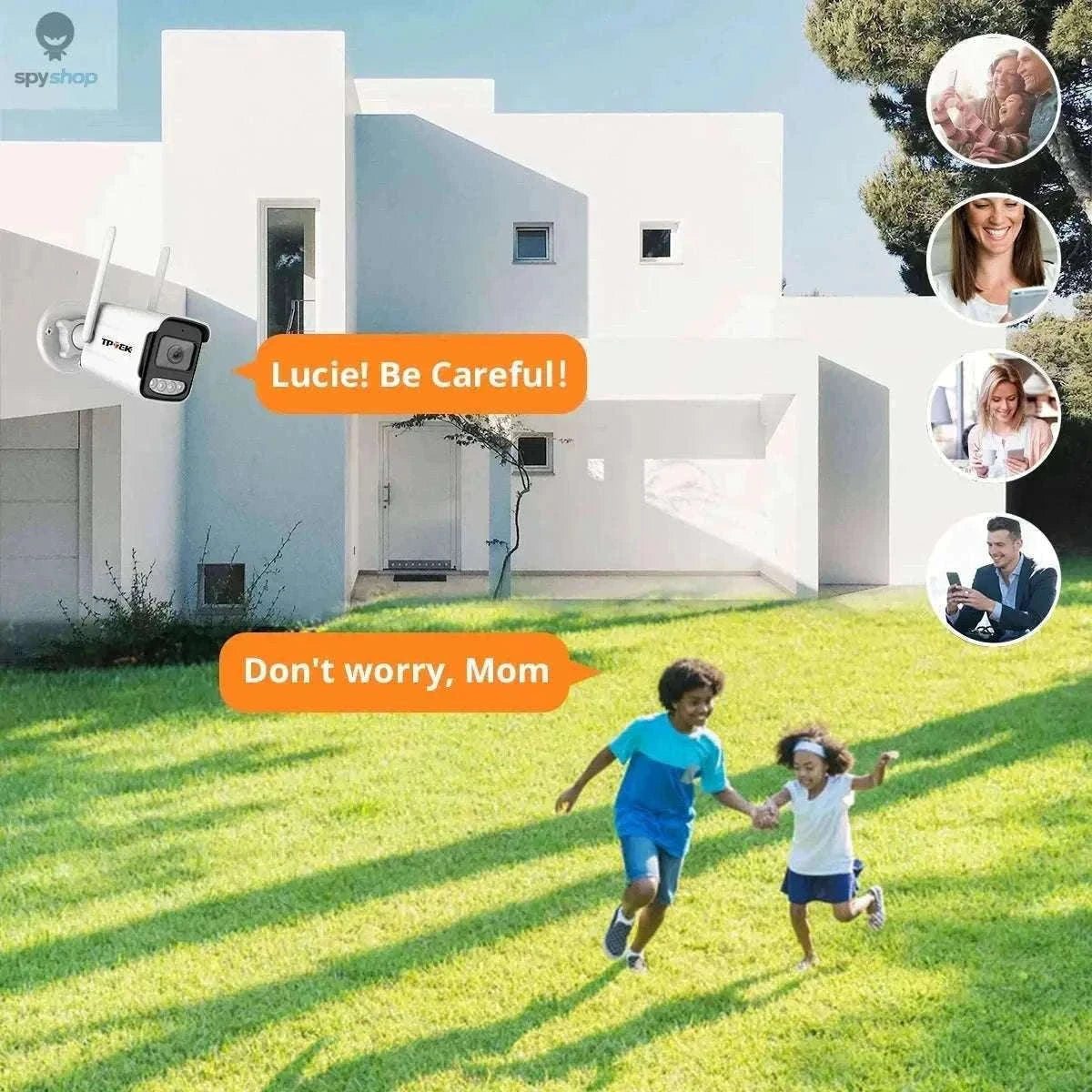 8MP 4K Outdoor Surveillance Camera with AI Detection-8MP 128G TF Card / EU Plug / CHINA