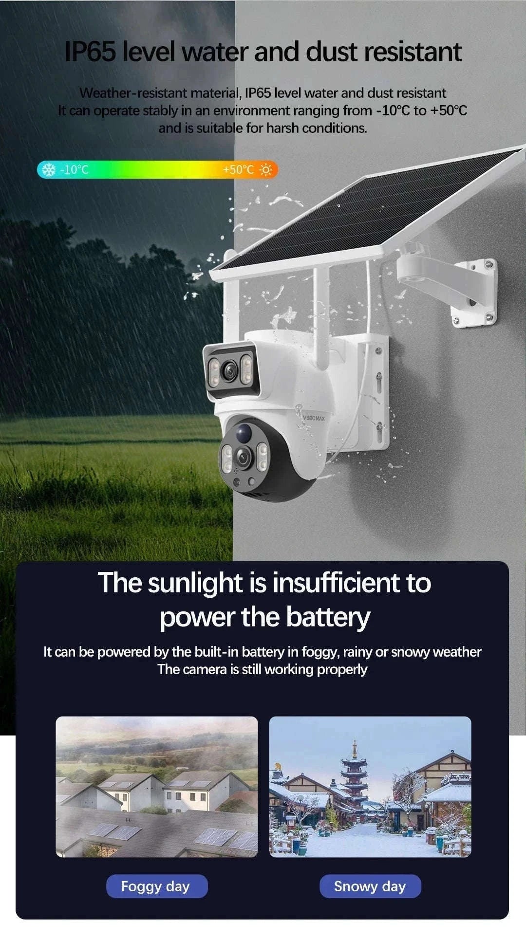 8MP 4K Wireless Solar 4G Outdoor Security Camera Dual Lens PIR Night Vision-8MP / EU Plug / Australia