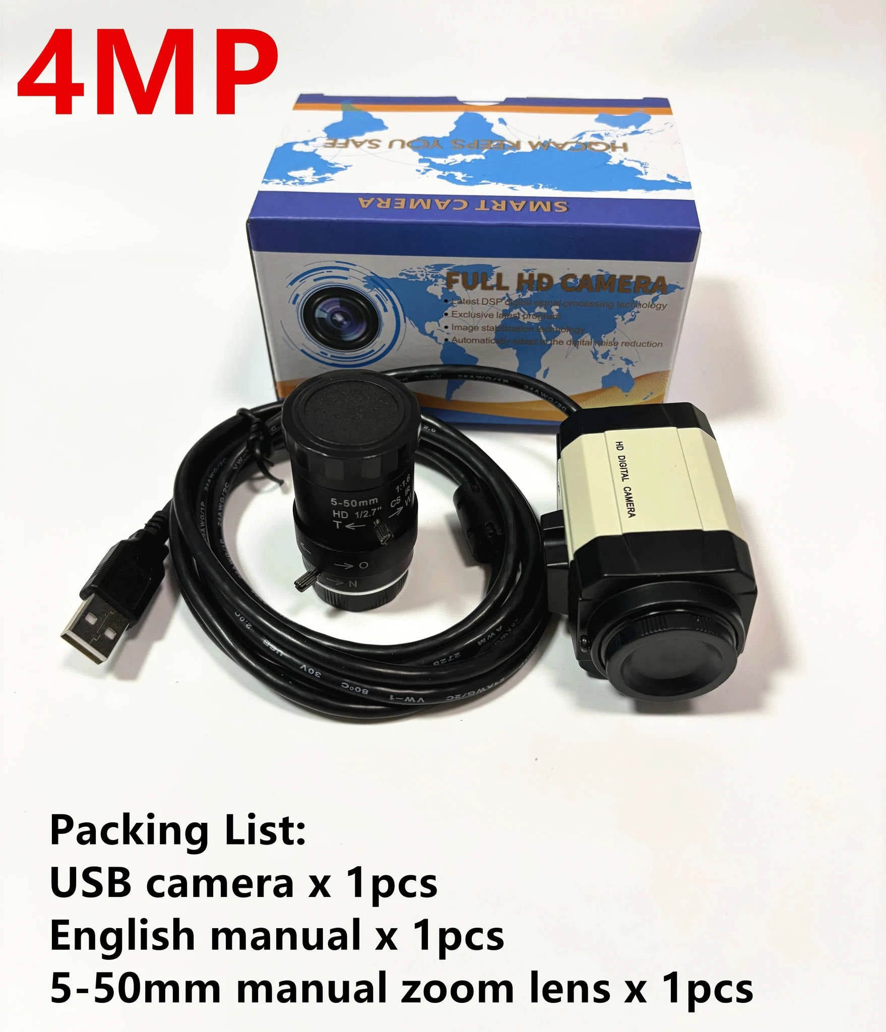 8MP UVC USB Webcam with 5-50mm Optical Zoom Lens-5MP IMX335
