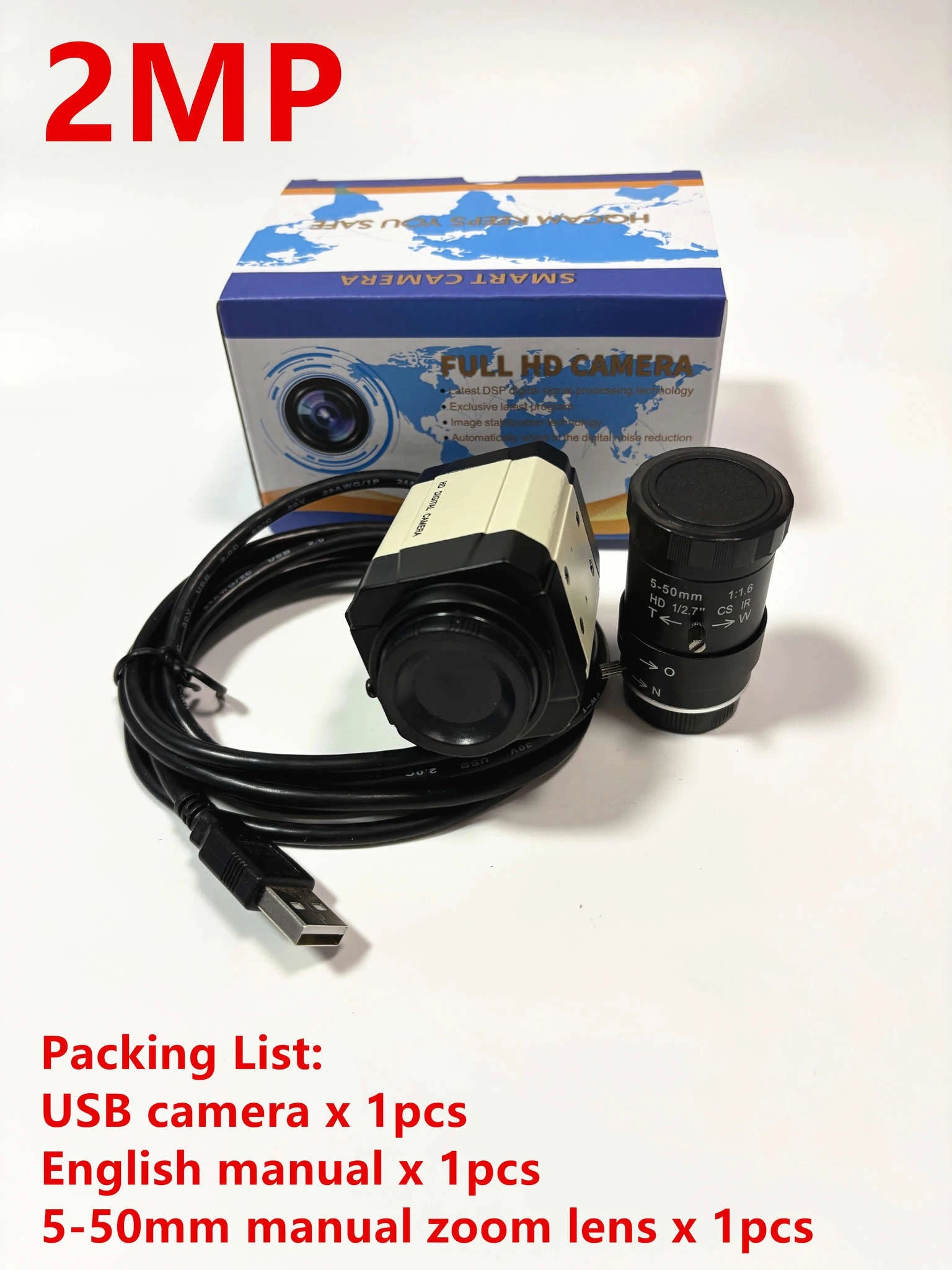 8MP UVC USB Webcam with 5-50mm Optical Zoom Lens-5MP IMX335