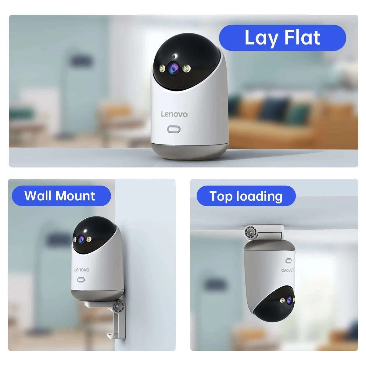 8MP WiFi Indoor Security Camera with Color Night Vision and 360° PTZ-5MP Camera / US Plug / China Mainland