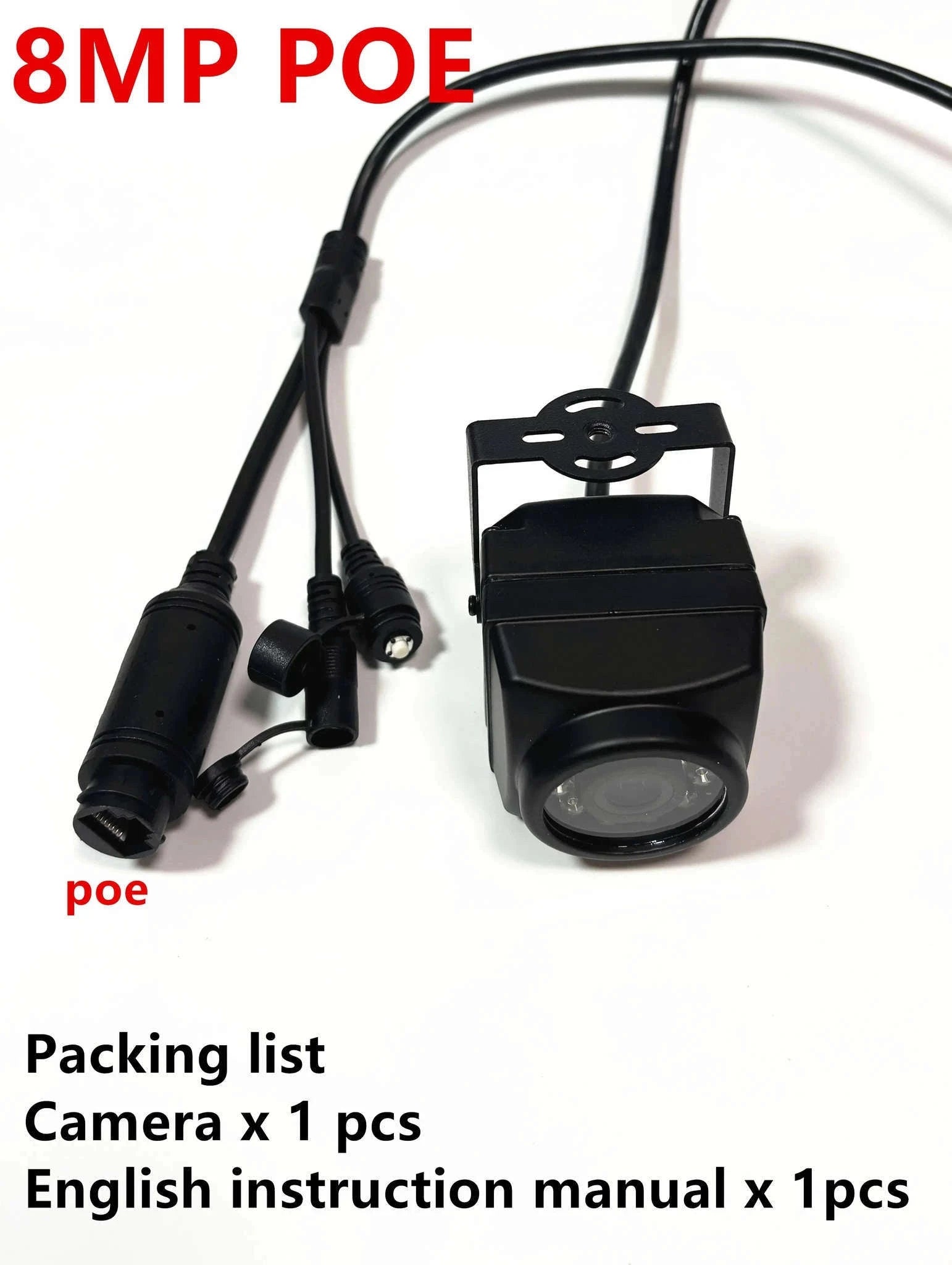 8MP WiFi IP Security Camera with Motion Detection and IP66-8MP POE / 2.8mm