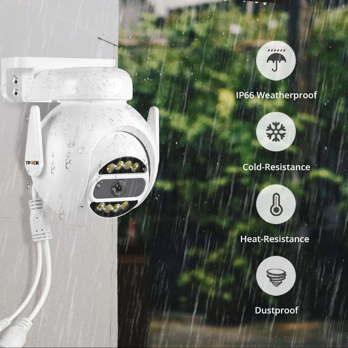 8MP WiFi PTZ Security Camera with 4X Digital Zoom and Color Night Vision-5MP 64G TF Card / UK Plug