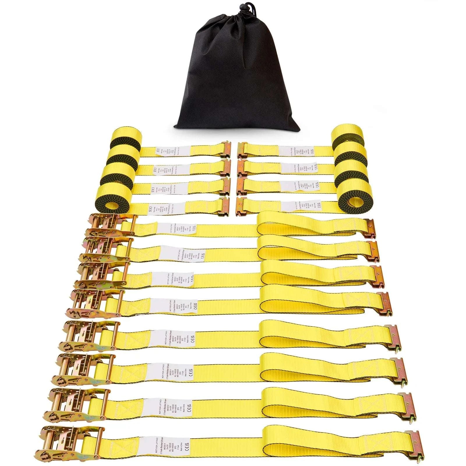 8pcs 2" x 15ft E-Track Ratchet Tie Down Straps 4400 lbs-2 x 15 inch / United States