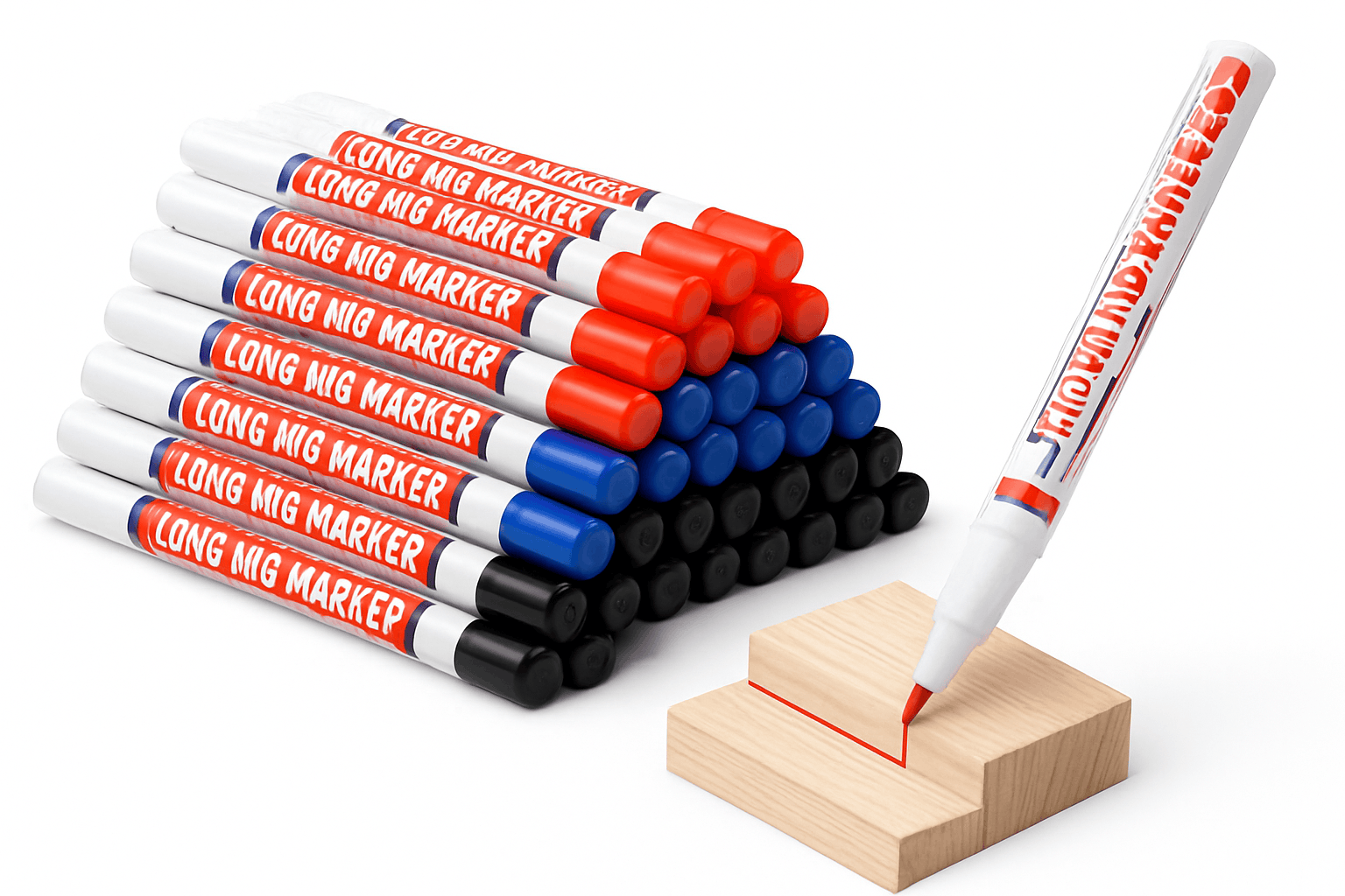 8Pcs Deep Hole Markers for Precision Marking-4Red 4Blue
