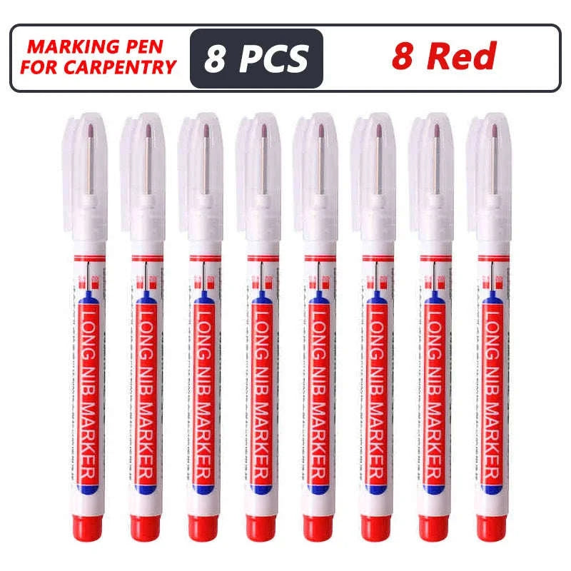 8Pcs Deep Hole Markers for Precision Marking-4Red 4Blue