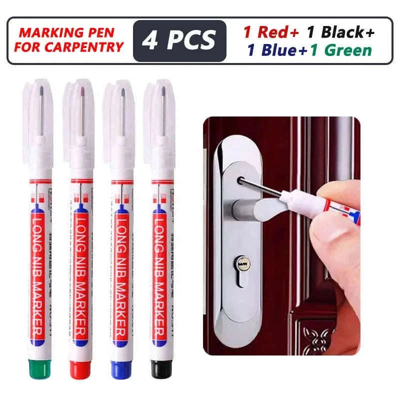 8Pcs Deep Hole Markers for Precision Marking-4Red 4Blue