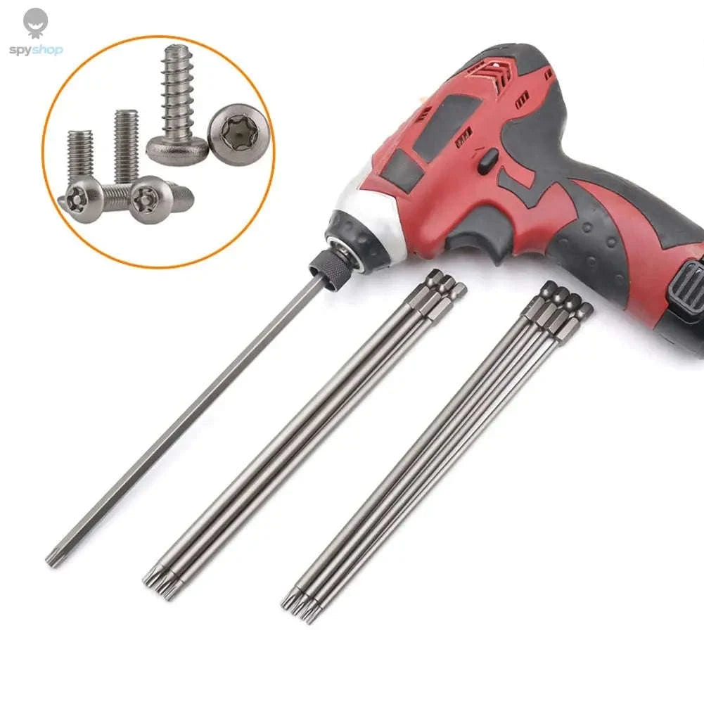 8Pcs Torx Screwdriver Bit Set with 1/4'' Hex Shank-200mm