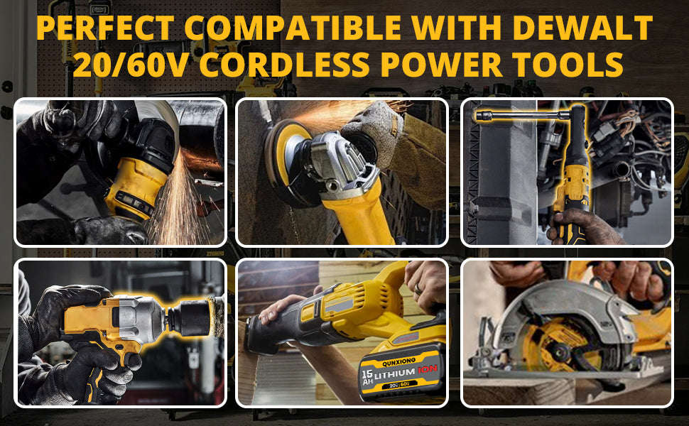 9/12/15Ah DCB609 20v 60v Max Lithium-ion Battery 21700 Replace for Dewalt DCB606 DCB200 DCB182 Power Tool Battery Pin-1PCS 12.0Ah / 60V / United States