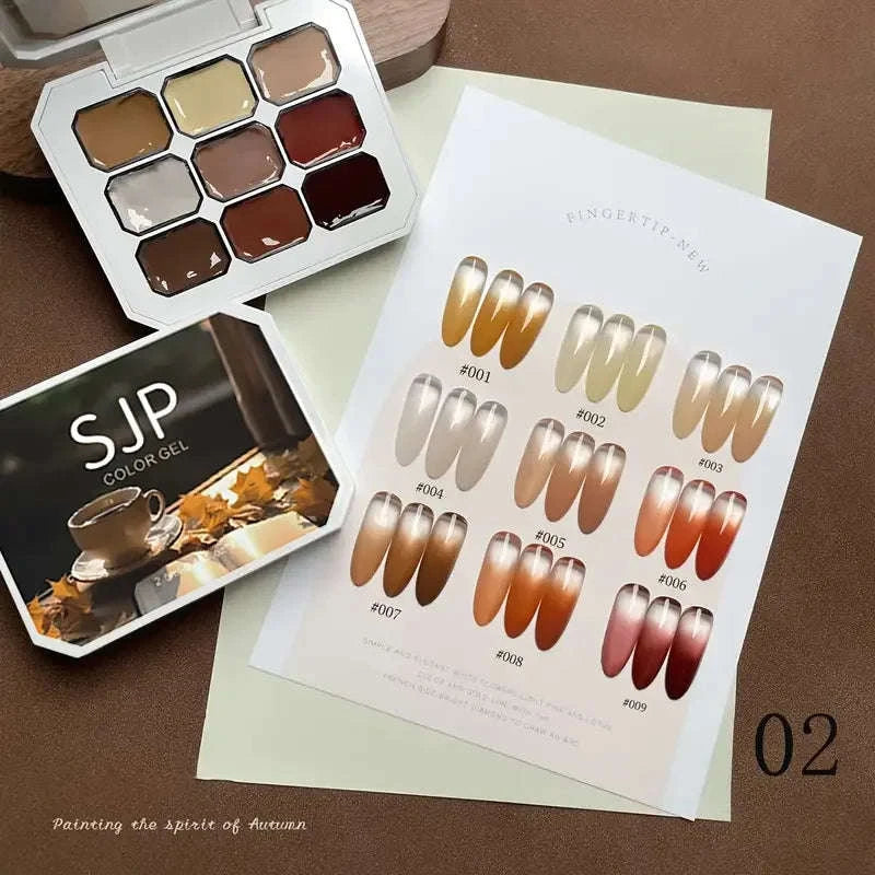 9-Color Solid Nail Polish Palette Peelable UV/LED Gel-04