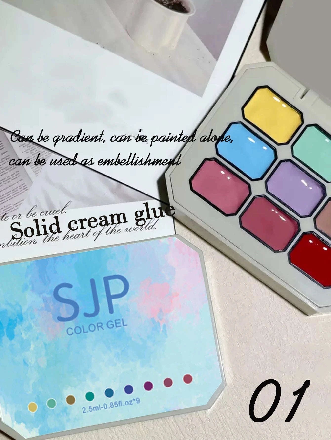 9-Color Solid Nail Polish Palette Peelable UV/LED Gel-04