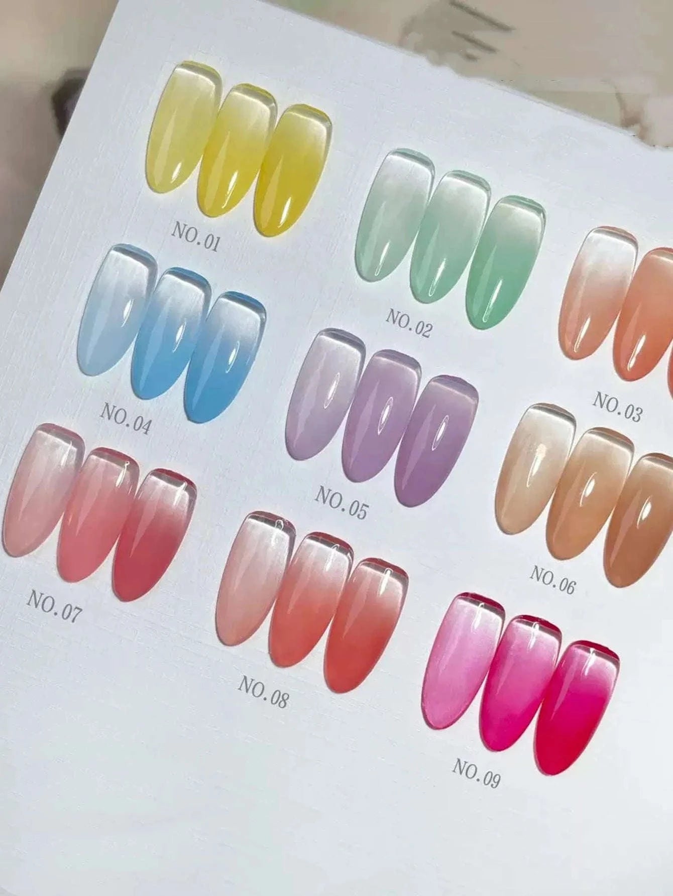 9-Color Solid Nail Polish Palette Peelable UV/LED Gel-04