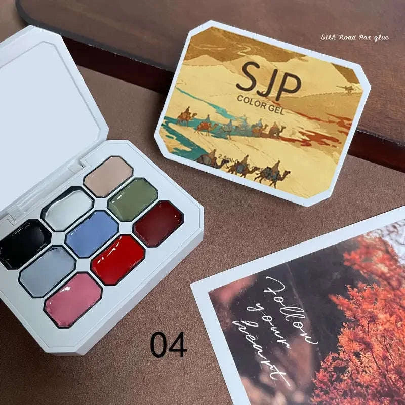 9-Color Solid Nail Polish Palette Peelable UV/LED Gel-04