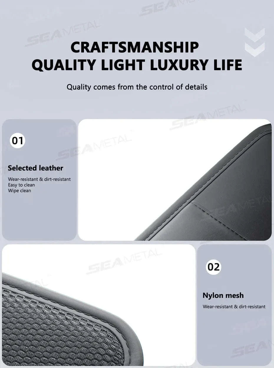 9 in 1 Sun Visor Organizer for Car PU Leather Zipper Storage Bag-GRAY